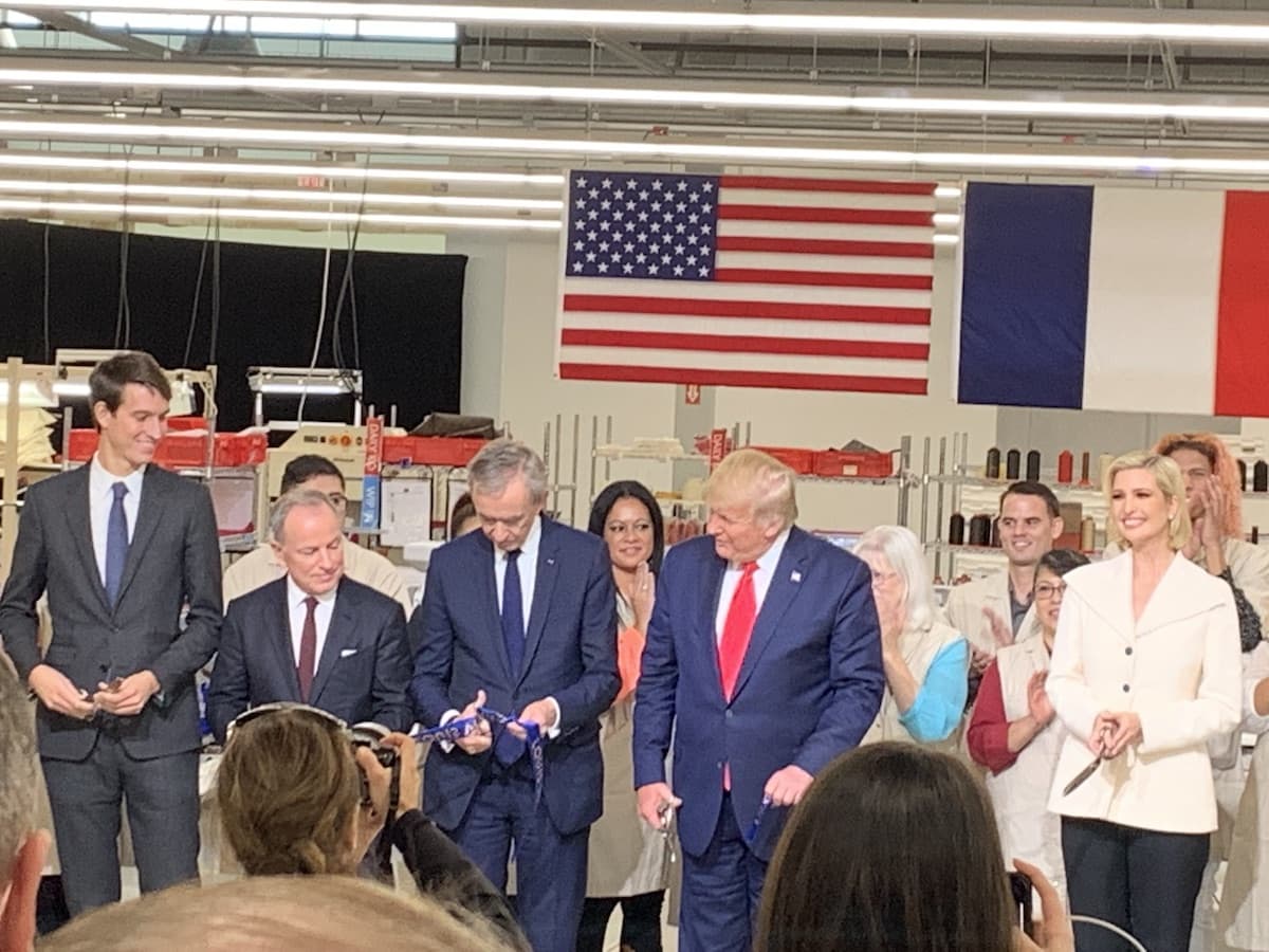 President Trump at Louis Vuitton Factory: The Social Media